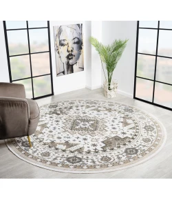 United Weavers Hudson Cream 680-50190 7 ft. 11 in. X 7 ft. 11 in. Round Rug
