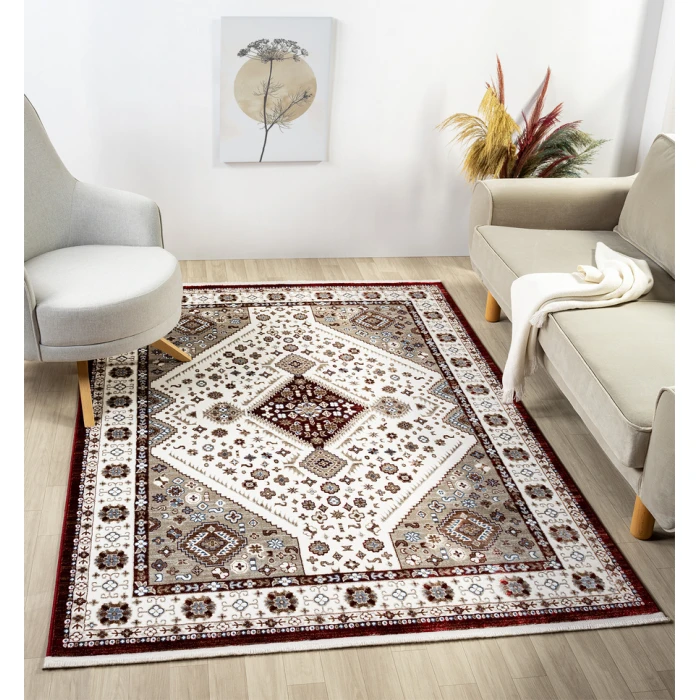 United Weavers Hudson Burgundy 680-50234 2 ft. 7 in. X 7 ft. 2 in. Rectangle Rug