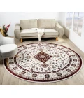 United Weavers Hudson Burgundy 680-50234 7 ft. 11 in. X 7 ft. 11 in. Round Rug