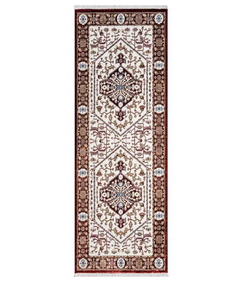 United Weavers Hudson Burgundy 680-50234 2 ft. 7 in. X 7 ft. 2 in. Rectangle Rug