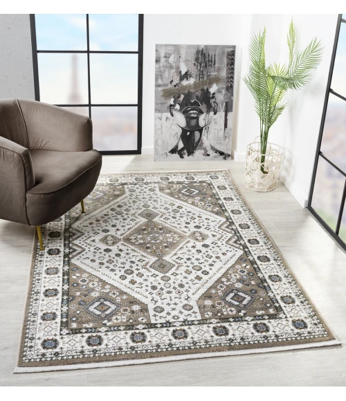 United Weavers Hudson Cream 680-50290 2 ft. 7 in. X 7 ft. 2 in. Rectangle Rug