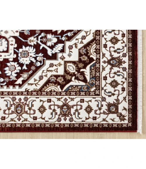 United Weavers Hudson Burgundy 680-50334 7 ft. 11 in. X 7 ft. 11 in. Round Rug