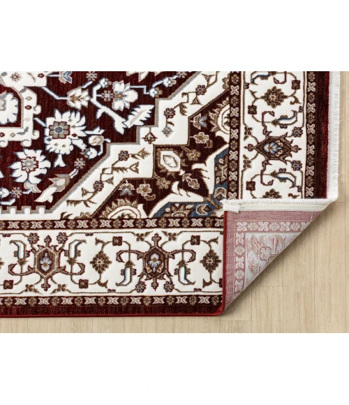 United Weavers Hudson Burgundy 680-50334 7 ft. 11 in. X 7 ft. 11 in. Round Rug