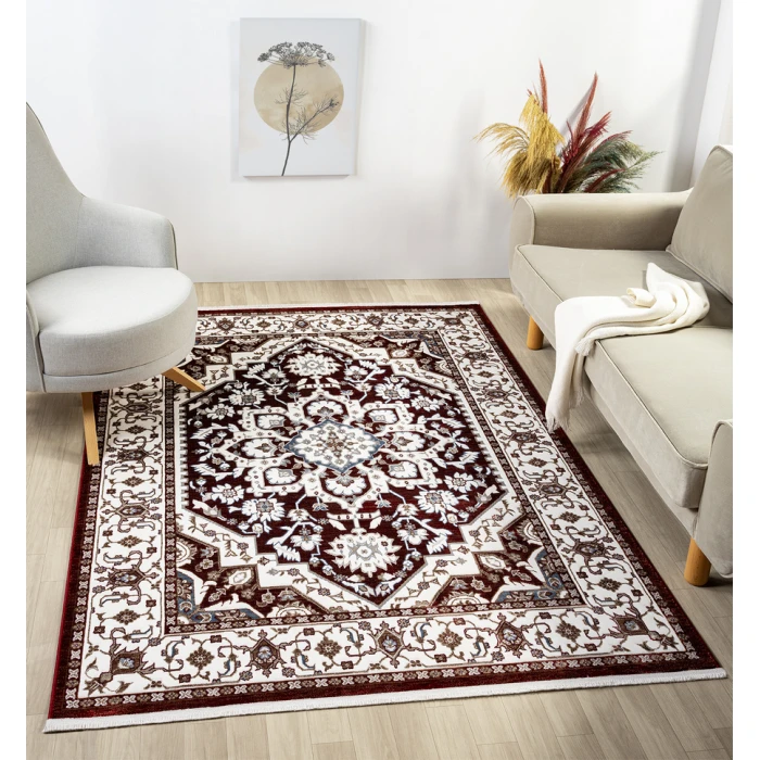 United Weavers Hudson Burgundy 680-50334 1 ft. 10 in. X 3 ft. Rectangle Rug