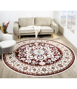 United Weavers Hudson Burgundy 680-50334 7 ft. 11 in. X 7 ft. 11 in. Round Rug