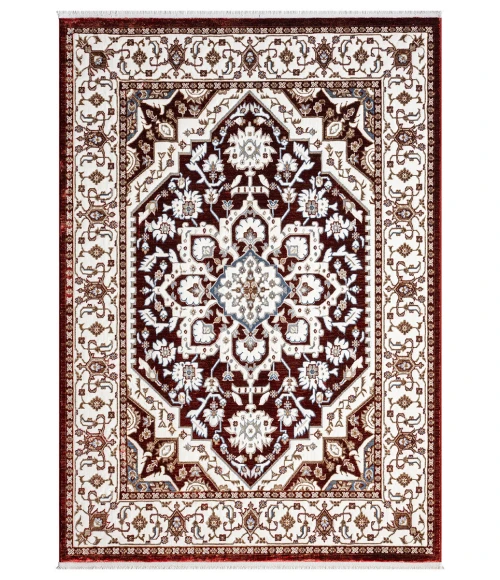 United Weavers Hudson Burgundy 680-50334 5 ft. 3 in. X 7 ft. 2 in. Rectangle Rug
