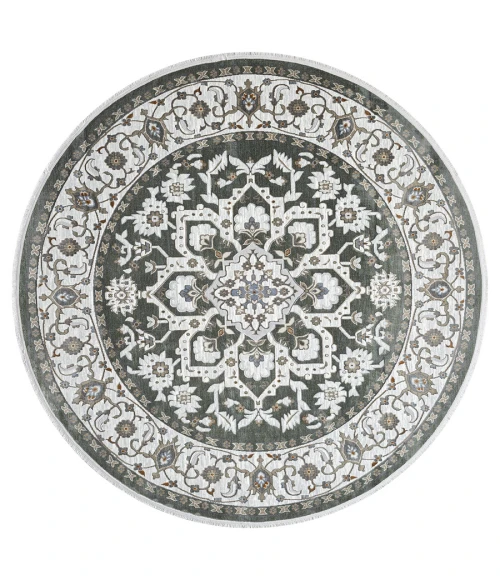 United Weavers Hudson Green 680-50345 7 ft. 11 in. X 7 ft. 11 in. Round Rug