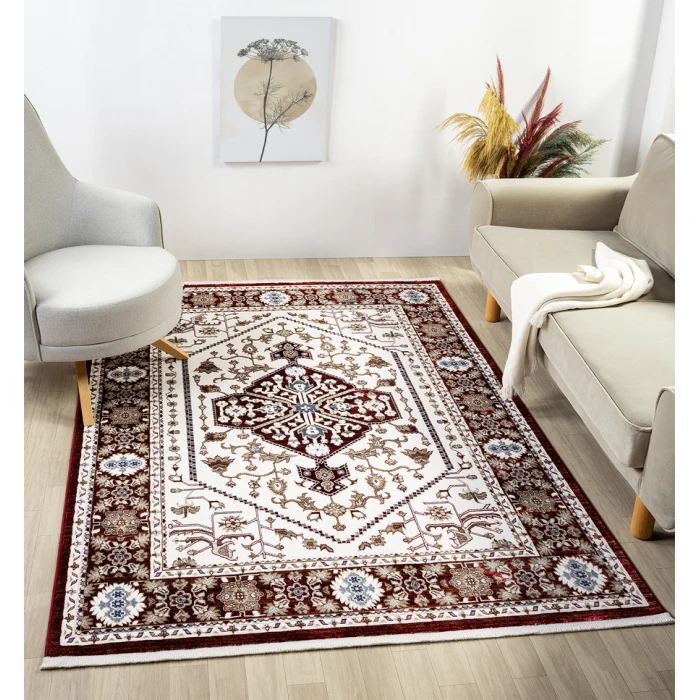 United Weavers Hudson Burgundy 680-50434 7 ft. 10 in. X 10 ft. 6 in. Rectangle Rug