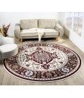 United Weavers Hudson Burgundy 680-50434 7 ft. 11 in. X 7 ft. 11 in. Round Rug