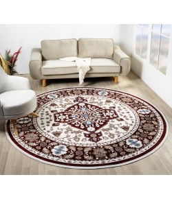 United Weavers Hudson Burgundy 680-50434 7 ft. 11 in. X 7 ft. 11 in. Round Rug