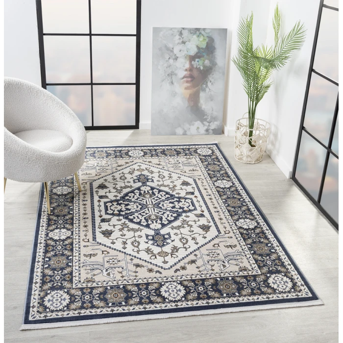 United Weavers Hudson Blue 680-50460 7 ft. 10 in. X 10 ft. 6 in. Rectangle Rug