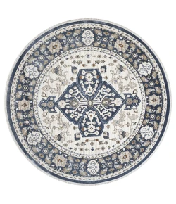 United Weavers Hudson Blue 680-50460 7 ft. 11 in. X 7 ft. 11 in. Round Rug