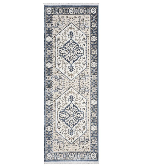 United Weavers Hudson Blue 680-50460 2 ft. 7 in. X 7 ft. 2 in. Rectangle Rug