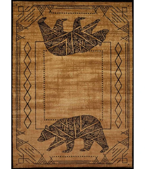 United Weavers of America AFFINITY-BEAR-CAVE-GOLD-912-05618 Area Rug