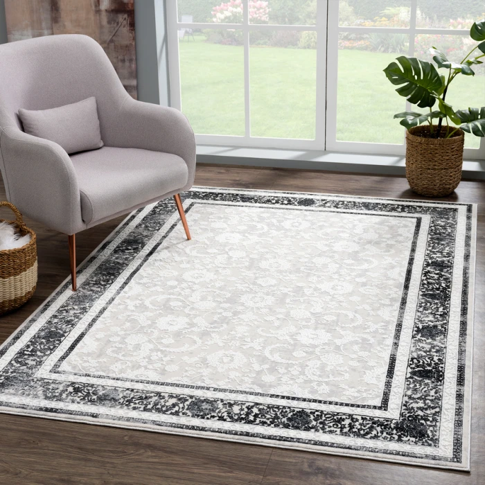 United Weavers Reserve Grey 770-30172 5 ft. 3 in. X 7 ft. 2 in. Rectangle Rug