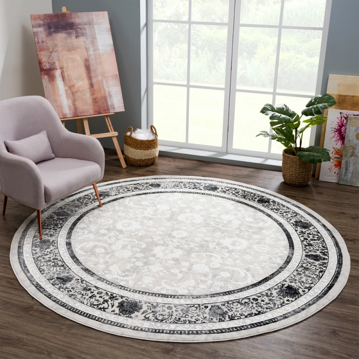 United Weavers Reserve Grey 770-30172 7 ft. 11 in. X 7 ft. 11 in. Round Rug