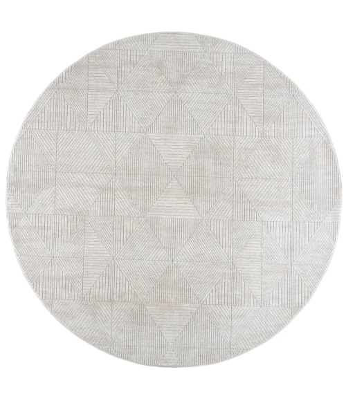 United Weavers Reserve White 770-30399 7 ft. 11 in. X 7 ft. 11 in. Round Rug