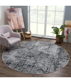 United Weavers Reserve Grey 770-30572 7 ft. 11 in. X 7 ft. 11 in. Round Rug