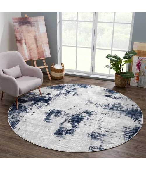 United Weavers Reserve Blue 770-30760 7 ft. 11 in. X 7 ft. 11 in. Round Rug