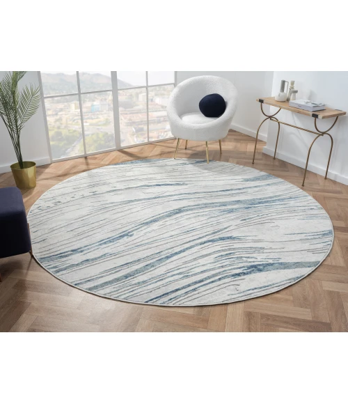 United Weavers Orion Blue 775-41060 7 ft. 11 in. X 7 ft. 11 in. Round Rug