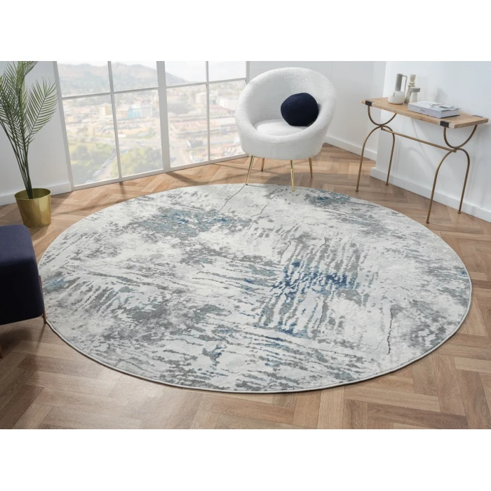 United Weavers Orion Blue 775-41160 7 ft. 11 in. X 7 ft. 11 in. Round Rug
