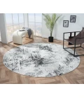 United Weavers Orion Grey 775-41172 7 ft. 11 in. X 7 ft. 11 in. Round Rug