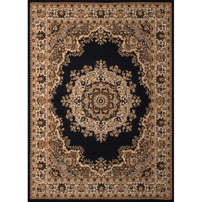 United Weavers of America DALLAS-FLORAL-KIRMAN-BLACK-58-10170 Area Rug