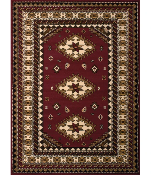 United Weavers Dallas Burgundy 851-10235 1 ft. 11 in. X 3 ft. 3 in. Rectangle Rug