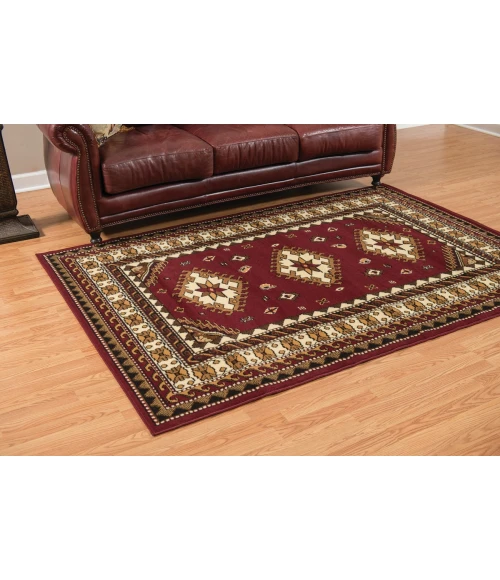 United Weavers Dallas Burgundy 851-10235 1 ft. 11 in. X 3 ft. 3 in. Rectangle Rug