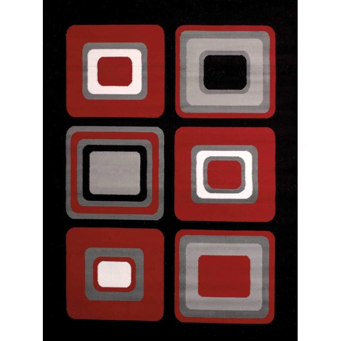 United Weavers of America DALLAS-SPACES-RED-58-10330 Area Rug