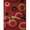 United Weavers Dallas 10430 Hip-Hop Red Area Rug 5 Ft. 3 X 7 Ft. 2 Rectangle