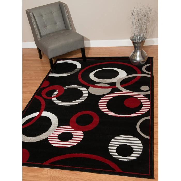 United Weavers Dallas Black 851-10470 2 ft. 3 X 7 ft. 2 in. Rectangle Rug