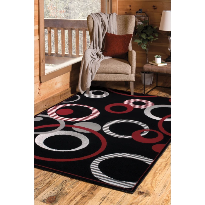 United Weavers Dallas Black 851-10470 2 ft. 3 X 7 ft. 2 in. Rectangle Rug