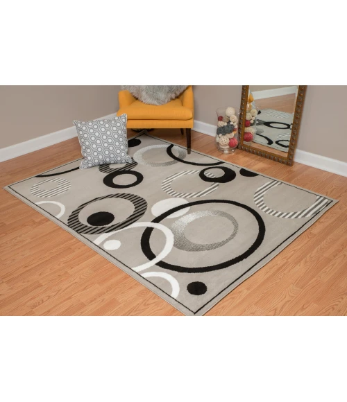 United Weavers Dallas Silver 851-10471 2 ft. 3 X 7 ft. 2 in. Rectangle Rug