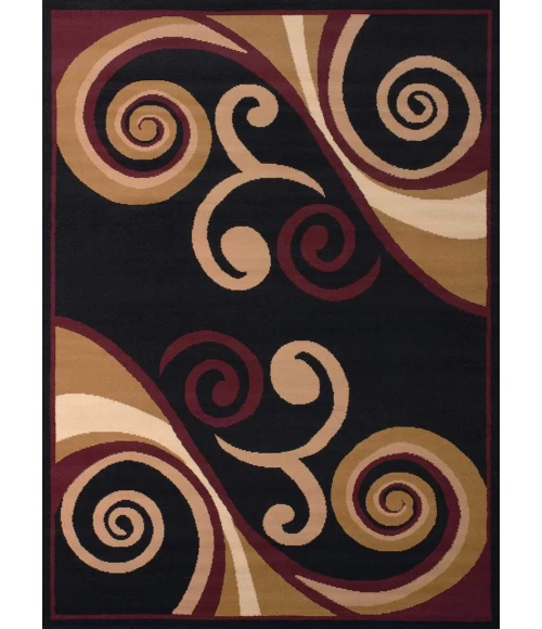 United Weavers of America DALLAS-BILLOW-BURGUNDY-58-10534 Area Rug