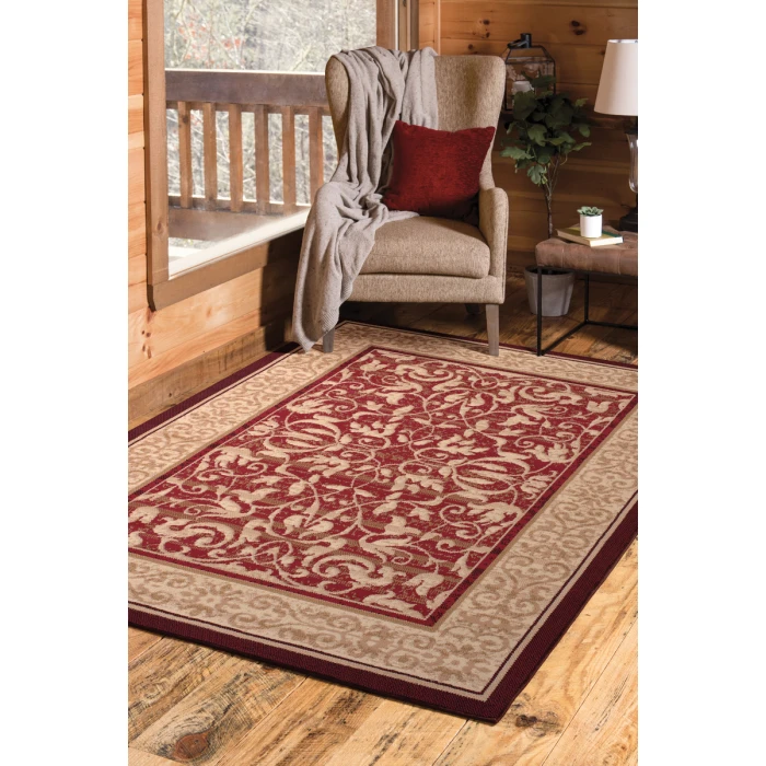 United Weavers Dallas Red 851-10630 2 ft. 3 X 7 ft. 2 in. Rectangle Rug