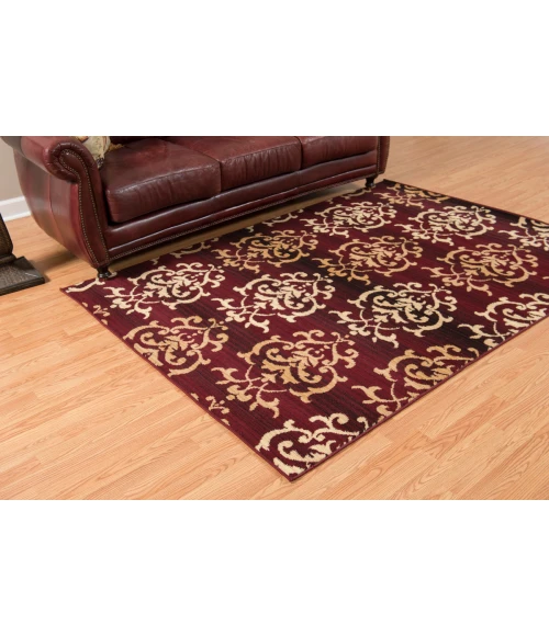 United Weavers Dallas Burgundy 851-10734 2 ft. 3 X 7 ft. 2 in. Rectangle Rug