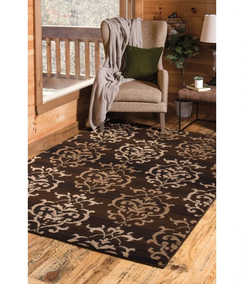 United Weavers Dallas Brown 851-10750 1 ft. 11 in. X 3 ft. 3 in. Rectangle Rug