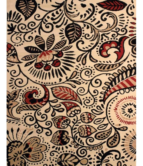 United Weavers of America DALLAS-BANDANNA-IVORY-58-11015 Area Rug