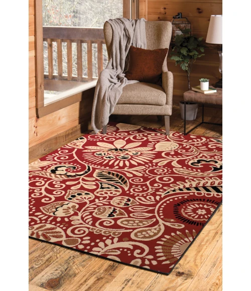 United Weavers Dallas Red 851-11030 1 ft. 11 in. X 3 ft. 3 in. Rectangle Rug