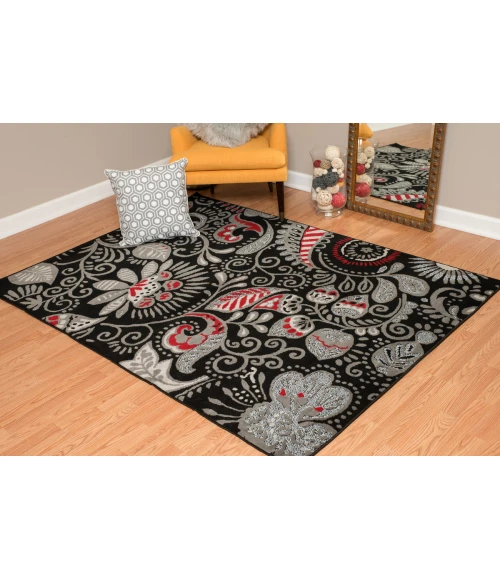 United Weavers Dallas Black 851-11070 1 ft. 11 in. X 3 ft. 3 in. Rectangle Rug