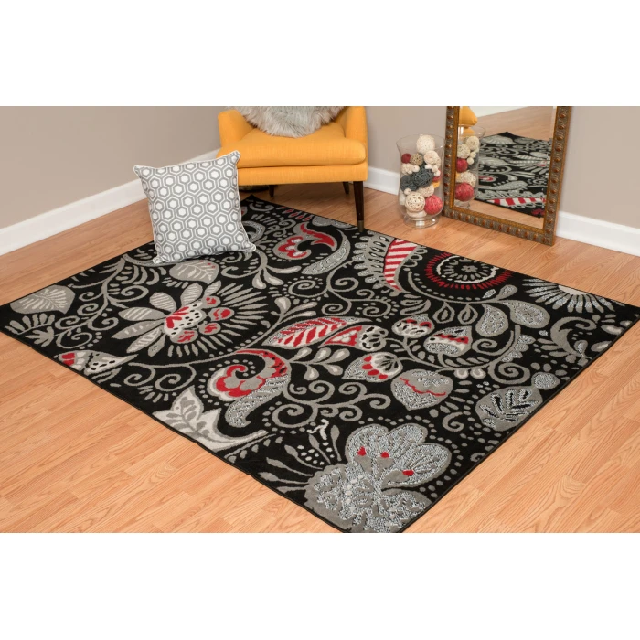 United Weavers Dallas Black 851-11070 1 ft. 11 in. X 3 ft. 3 in. Rectangle Rug