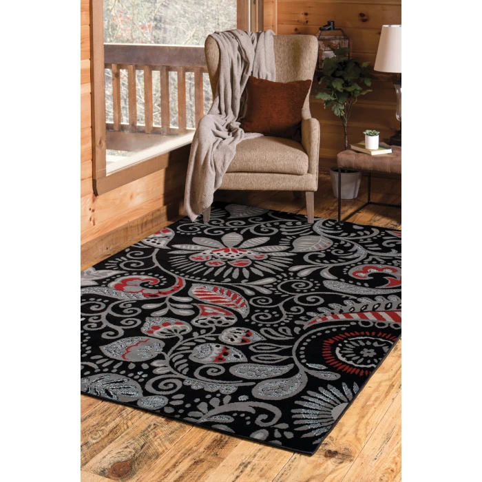 United Weavers Dallas Black 851-11070 1 ft. 11 in. X 3 ft. 3 in. Rectangle Rug