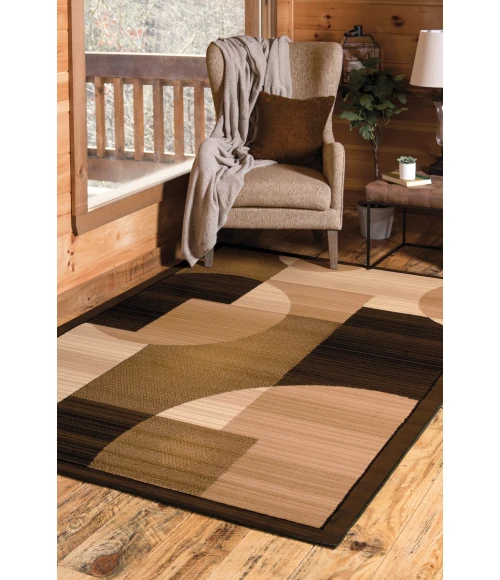 United Weavers Dallas Brown 851-11150 2 ft. 3 X 7 ft. 2 in. Rectangle Rug