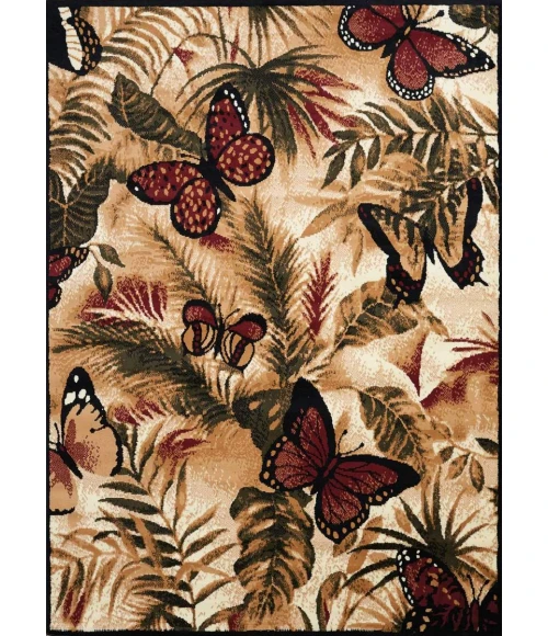 United Weavers of America LEGENDS-BUTTERFLY-JUNGLE-58-01330 Area Rug