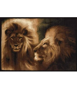United Weavers Legends 02250 Lion Profile Area Rug 5 Ft. 3 X 7 Ft. 2 Rectangle