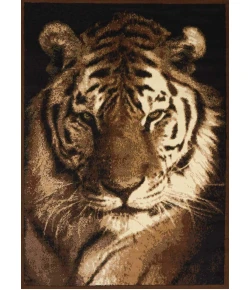 United Weavers Legends 02450 Tiger Portrait Area Rug 5 Ft. 3 X 7 Ft. 2 Rectangle