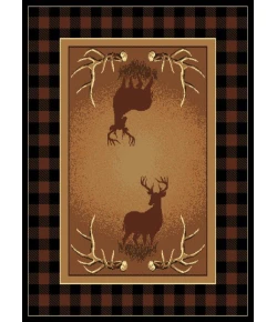 United Weavers Legends 05050 Antler Buck Area Rug 5 Ft. 3 X 7 Ft. 2 Rectangle