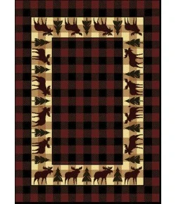 United Weavers Legends 17630 Woodland Red Area Rug 5 Ft. 3 X 7 Ft. 2 Rectangle