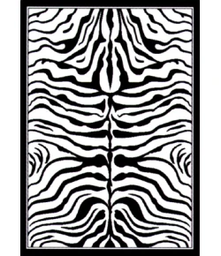 United Weavers Legends 30070 Zebra Skin Area Rug 5 Ft. 3 X 7 Ft. 2 Rectangle